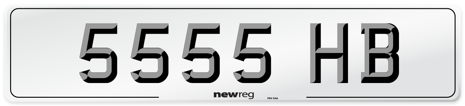 5555 HB Number Plate from New Reg